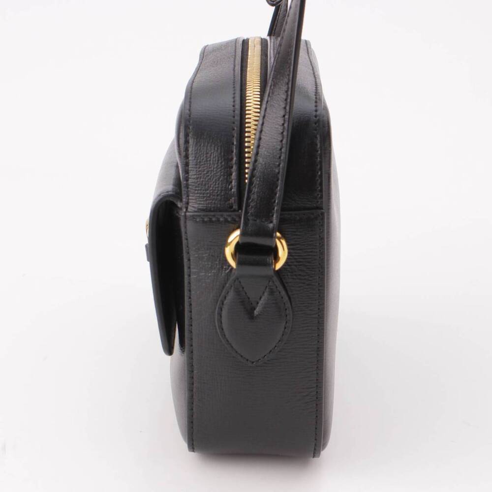 Gucci Bag Leather Shoulder Black Horsebit - Picture 1 of 8